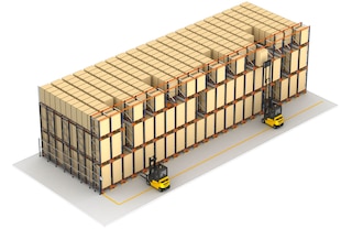 So systémom Pallet Shuttle je možné pracovať na rôznych kanáloch súčasne