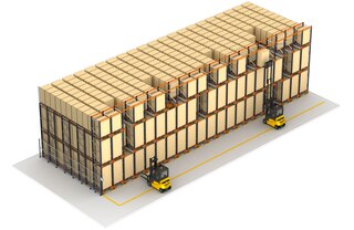 So systémom Pallet Shuttle je možné pracovať na rôznych kanáloch súčasne