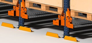 Predné a bočné chrániče regálov Pallet Shuttle
