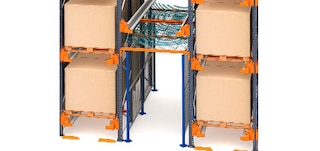Ochrana v priechodoch regálov Pallet Shuttle