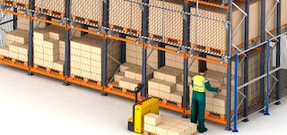 Ochrana vyberacích uličiek v regáloch Pallet Shuttle