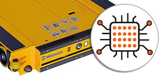 Jednotka Pallet Shuttle má integrovaný palubný riadiaci systém PLC