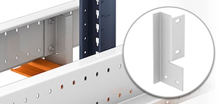 Vnútorná koľajnicová podpera regálu Pallet Shuttle