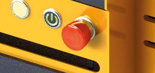 Tlačidlo núdzového zastavenia kyvadlovej jednotky