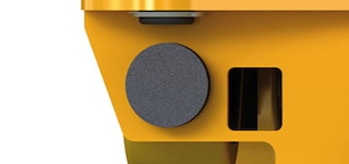 Zarážky kyvadlového vozíka tlmia kontakt s regálom