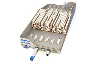 Pallet Shuttle s dvomi prístupovými uličkami